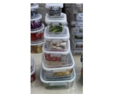 Plastikinių maisto laikymo indų rinkinys su dangčiais (6 vnt.) TR2358B