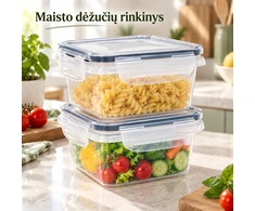 Plastikinių maisto laikymo indų rinkinys su dangčiais (2 vnt.) TR2358F