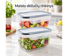Plastikinių maisto laikymo indų rinkinys su dangčiais (2 vnt.) TR2358E