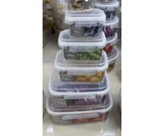 Plastikinių maisto laikymo indų rinkinys su dangčiais (6 vnt.) TR2358C