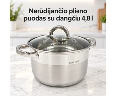 Puodas su stikliniu dangčiu 4,8 l TR2295C