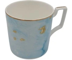 Puodelis su mėlynu ir auksiniu dekoru, 400 ml