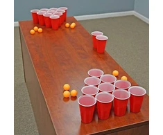 Puodelių ir kamuoliukų rinkinys žaidimams (beer pong)