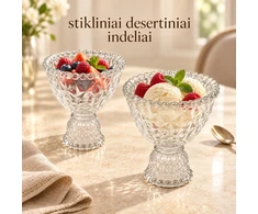 „Saldžioji taurė“ stiklinių desertinių rinkinys, 2 vnt.