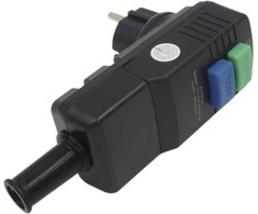 Saugos RCD adapteris (nuotėkio relė su TEST/RESET mygtukais)