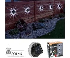 Saulės energija įkraunami LED sieniniai šviestuvai, 2 vnt.