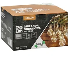 Saulės energija maitinama LED girlianda su lemputėmis 20 LED, 5,8 m