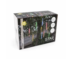 saulės energijos LED girlianda „bubbly“, 10 LED, 180 cm, įvairiaspalvė