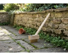 Šepetys piktžolėms ir trinkelių siūlėms valyti, 28 cm