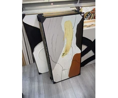 „Šiuolaikinė dermė“ minimalistinis abstraktus paveikslas, 60 × 120 cm