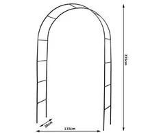 Sodo arka/pergola 240 × 140 cm