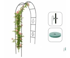 Sodo pergola su dekoracijomis 140 × 38 × 240 cm