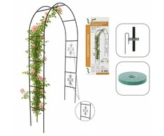 Sodo pergola su dekoracijomis 140 × 38 × 240 cm