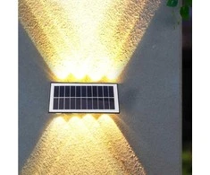 Šoninis LED šviestuvas su saulės panele