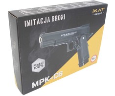 Mat Group METALINIS GUNKAS plastikinėms kulkoms REPLICA COLT C6 100% METAL + FREE