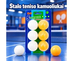 Stalo teniso kamuoliukai, 6 vnt.