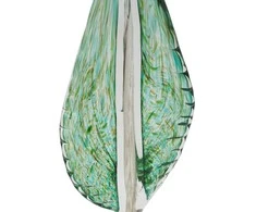 Stiklinė dekoracija „Lapas“, 13×9×41 cm ŽALIAS
