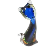 Stiklinė skulptūrėlė – katinas, 11×26 cm