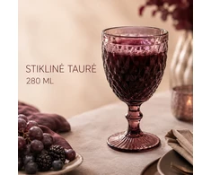 Stiklinė taurė (rožinė)