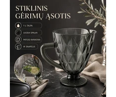 Stiklinis ąsotis "Juodas"