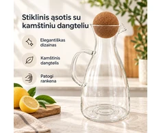 Stiklinis ąsotis su kamštiniu dangteliu 1600 ml