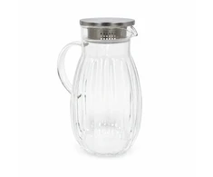 Stiklinis ąsotis su metaliniu dangteliu 1800 ml