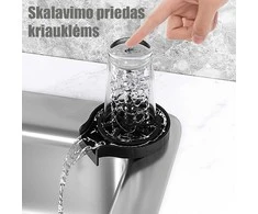 Stiklinių skalavimo priedas