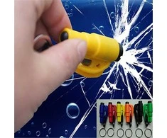 Stiklo plaktukas/muštukas"ResQme" su saugos diržo nupjovimo peiliu