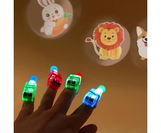 Šviečiantys LED pirštų žaislai vaikams – 10 vnt. rinkinys
