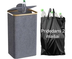Taros rūšiavimo šiukšliadėžė (PILKA)