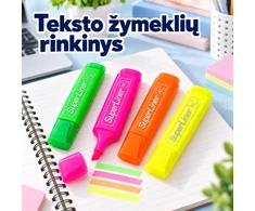 Teksto žymekliai „Super Liner“, 4 vnt.