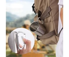 Turistinis puodelis su karabinu 300ml.