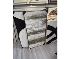 „Urbanistiniai sluoksniai“ tekstūrinūrinis abstraktus paveikslas, 60 × 120 cm
