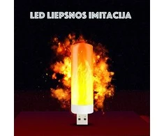 USB liepsnos imitacijos LED