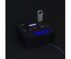 USB šakotuvas su kortelių skaitytuvu