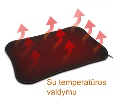 USB šildomas kilimėlis su temperatūros valdymu 30 x 20 cm
