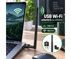 USB Wi-Fi adapteris/antena 802.11n 300 Mbps TR2482 WIFI