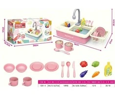 Vaikiškas virtuvės kriauklės rinkinys „Magic Kitchen Sink“ su priedais