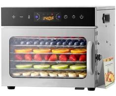 Vaisių ir maisto džiovyklė 400 W, 6 padėklų, nerūdijančio plieno