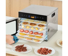 Vaisių ir maisto džiovyklė 400 W, 6 padėklų, nerūdijančio plieno