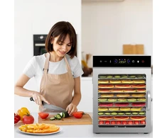 Vaisių ir maisto džiovyklė 800 W, 12 padėklų, nerūdijančio plieno korpusas