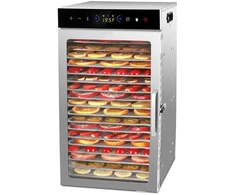 Vaisių ir maisto džiovyklė 800 W, 18 padėklų, nerūdijančio plieno korpusas