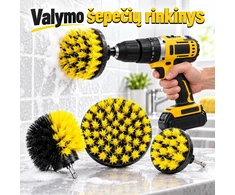 Valymo šepečių rinkinys gręžtuvui, 3 vnt.