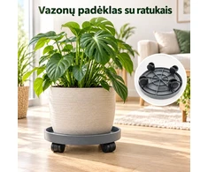 Vazono padėkliukas su ratukais 29,5 × 6 cm