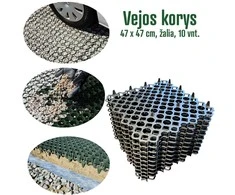 Vejos korys , 47 x 47 cm, juoda, 10 vnt.