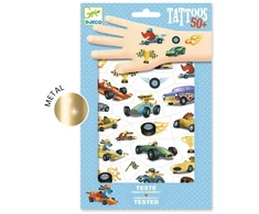 Djeco Tatuiruotės - Greiti automobiliai (50+ tatuiruočių)