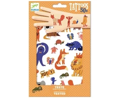 Djeco Tatuiruotės - Linksmi gyvūnai (50+ tatuiruočių)