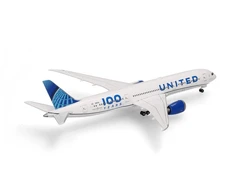 Herpa Boeing 787-9 Dreamliner United Airlines "100 Years"
