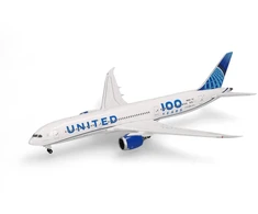 Herpa Boeing 787-9 Dreamliner United Airlines "100 Years"