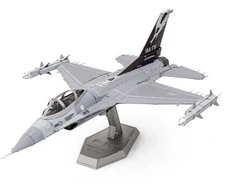 Metalinė 3D dėlionė - Lockheed Martin F-16 Fighting Falcon lėktuvas